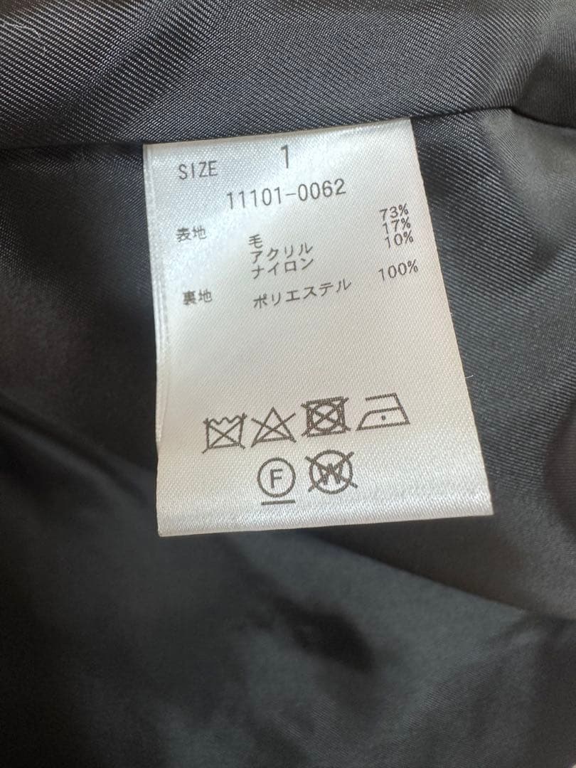 CLANE MIX LOOP TWEED BOX COAT ブラックサイズ1