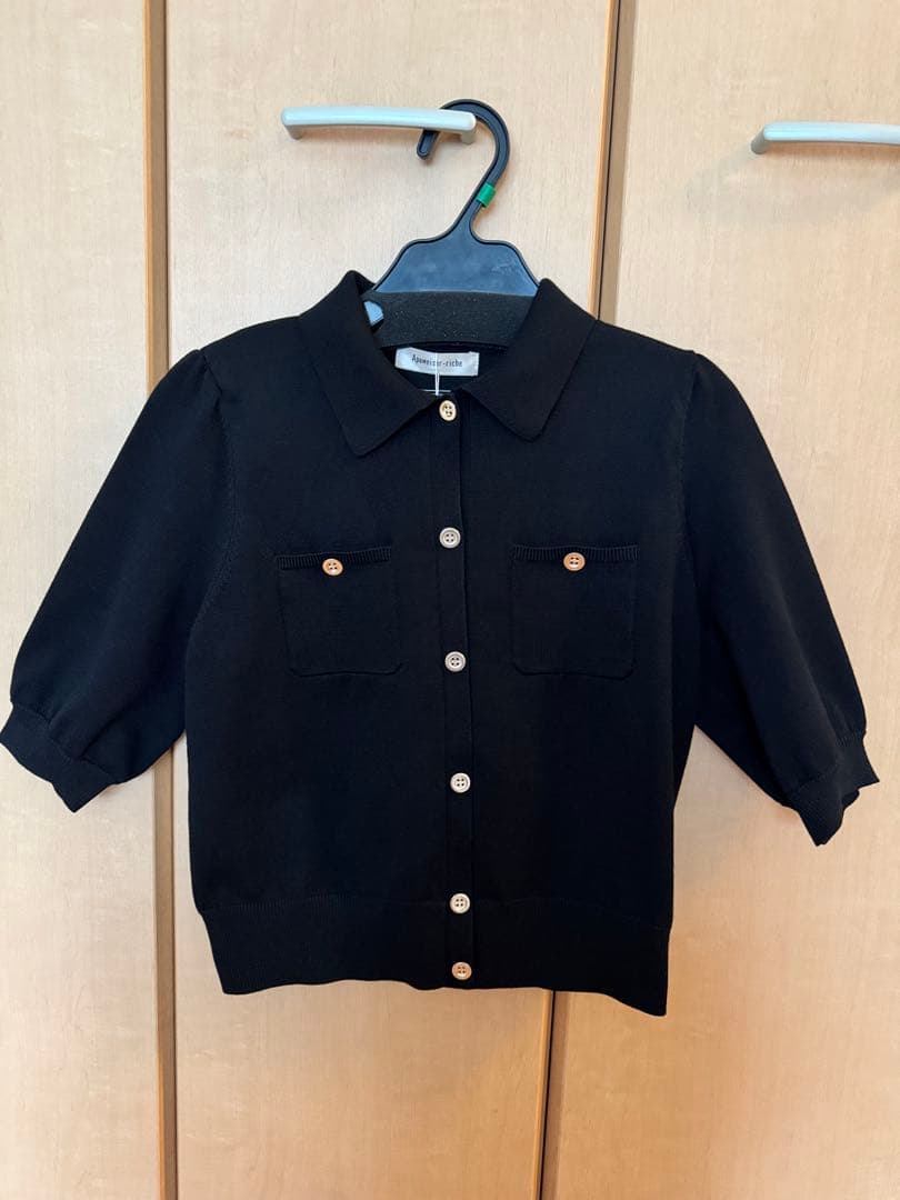 【新品】Apuweiser-riche 衿付５分袖プルオーバー