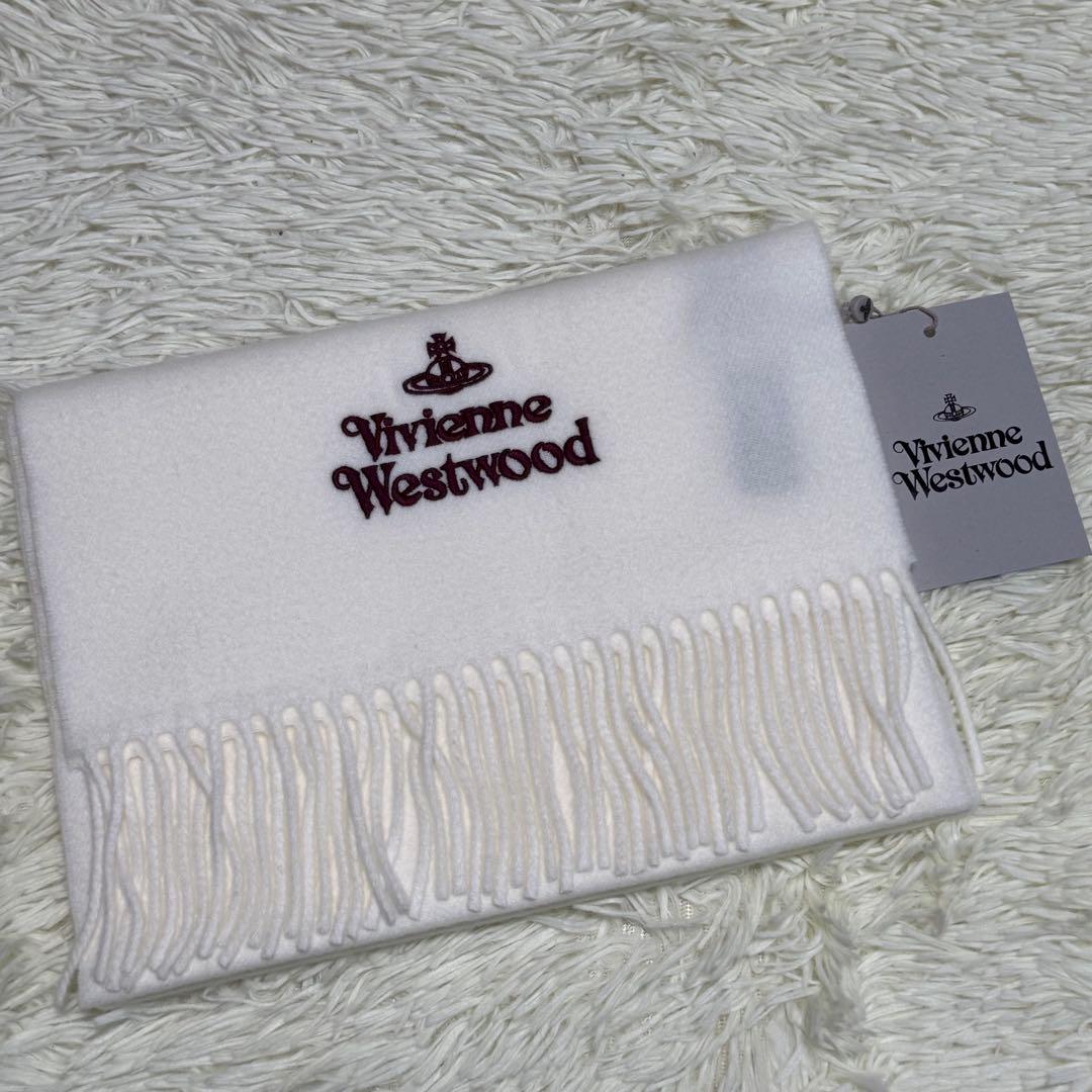 新品未使用 Vivienne Westwood オーブロゴ ウール マフラー