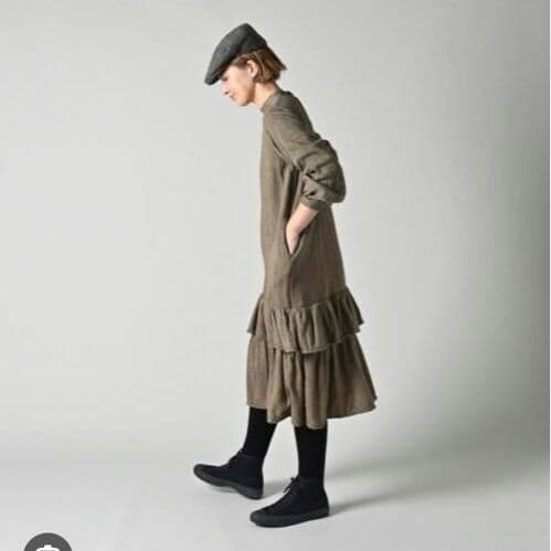 45R インディゴネルのティアードフリルドレス 45rpm