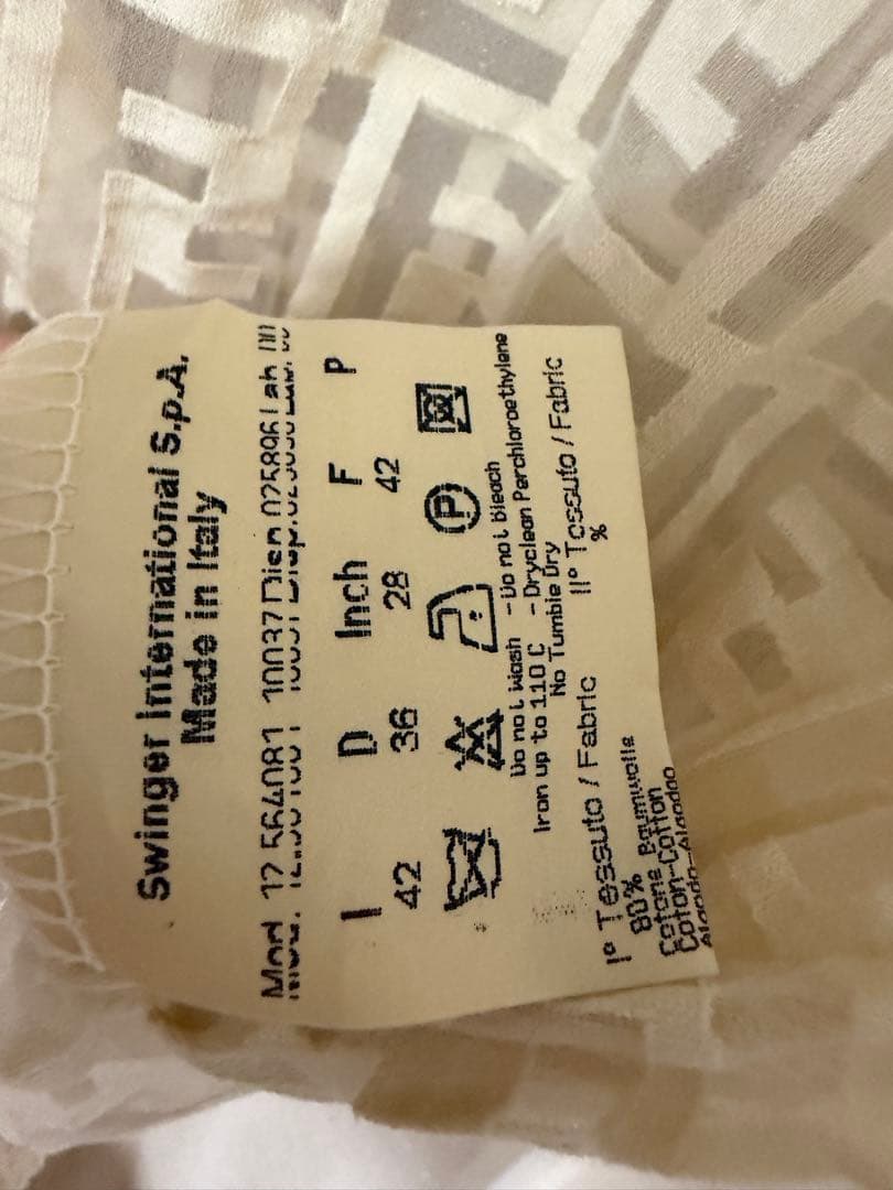 未使用 FENDI ズッカ柄 FFロゴ メッシュ シースルー Tシャツ y2k