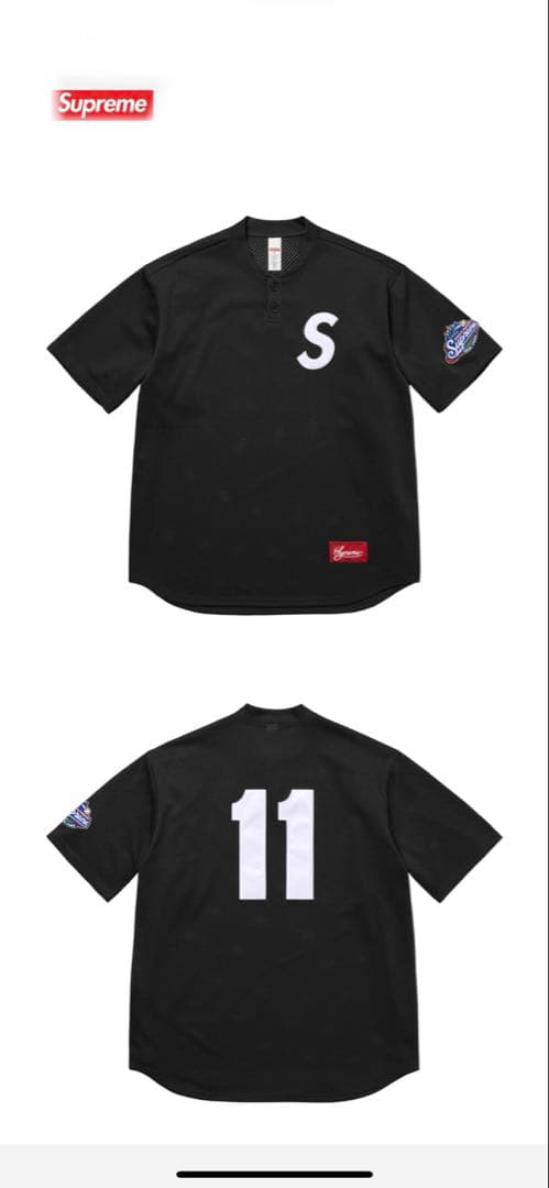 ウェア Supreme S Logo Baseball Henley M