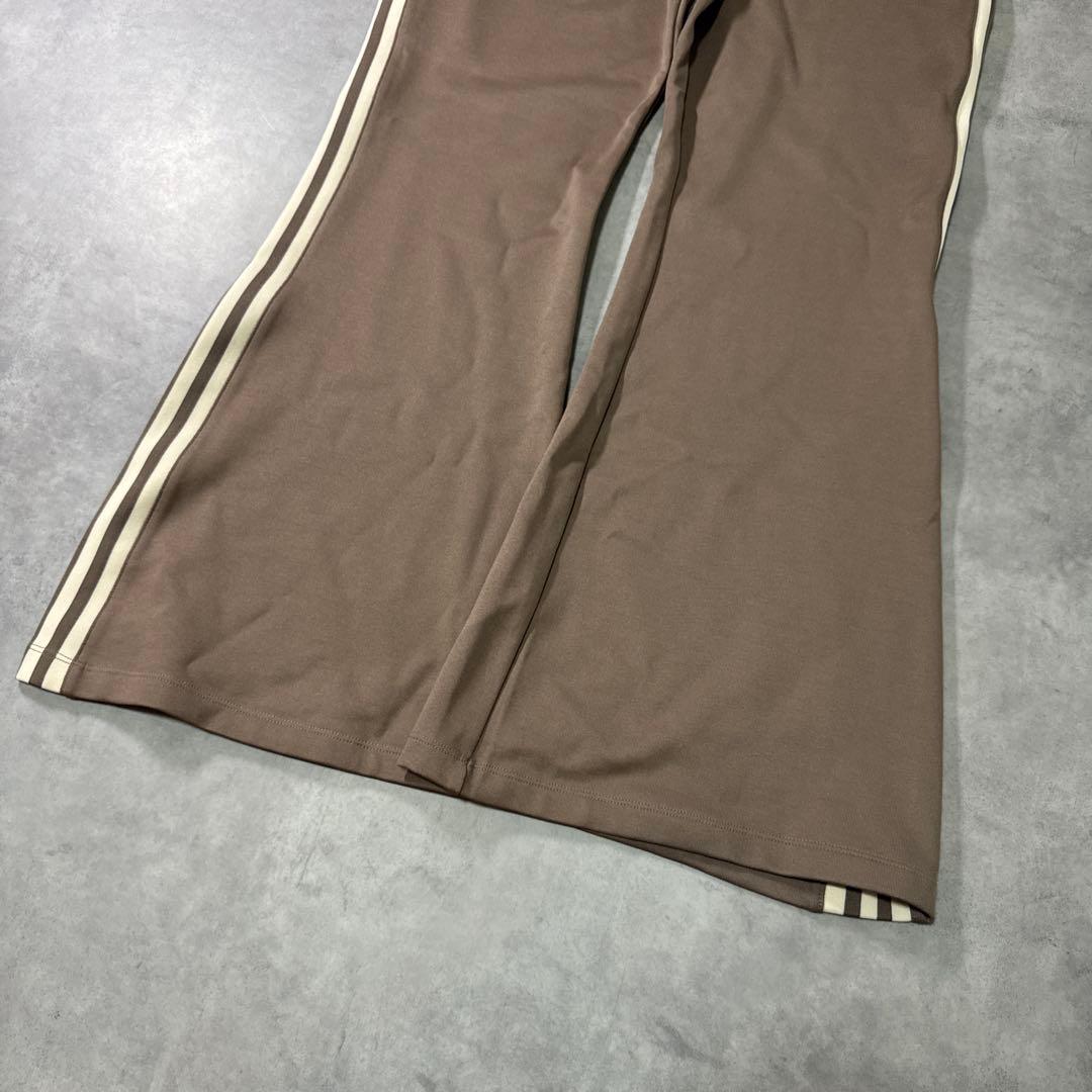 adidas トラックパンツ ジャージ 下 フレア ブラウン 2XL