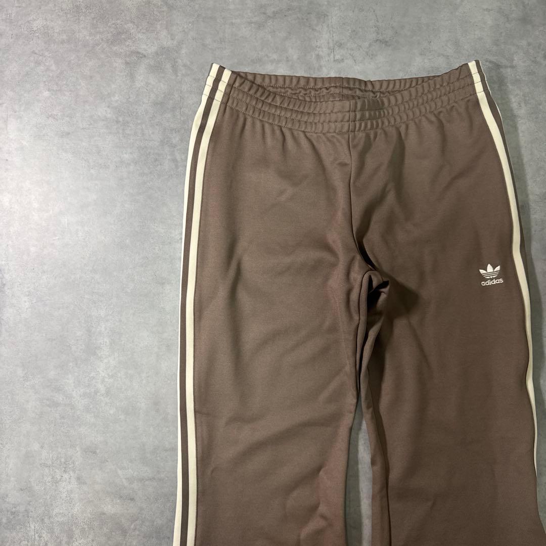 adidas トラックパンツ ジャージ 下 フレア ブラウン 2XL