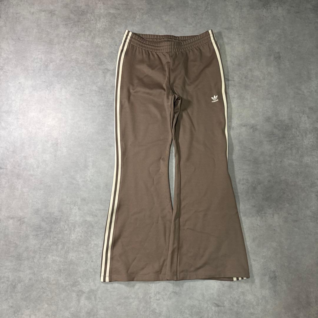 adidas トラックパンツ ジャージ 下 フレア ブラウン 2XL