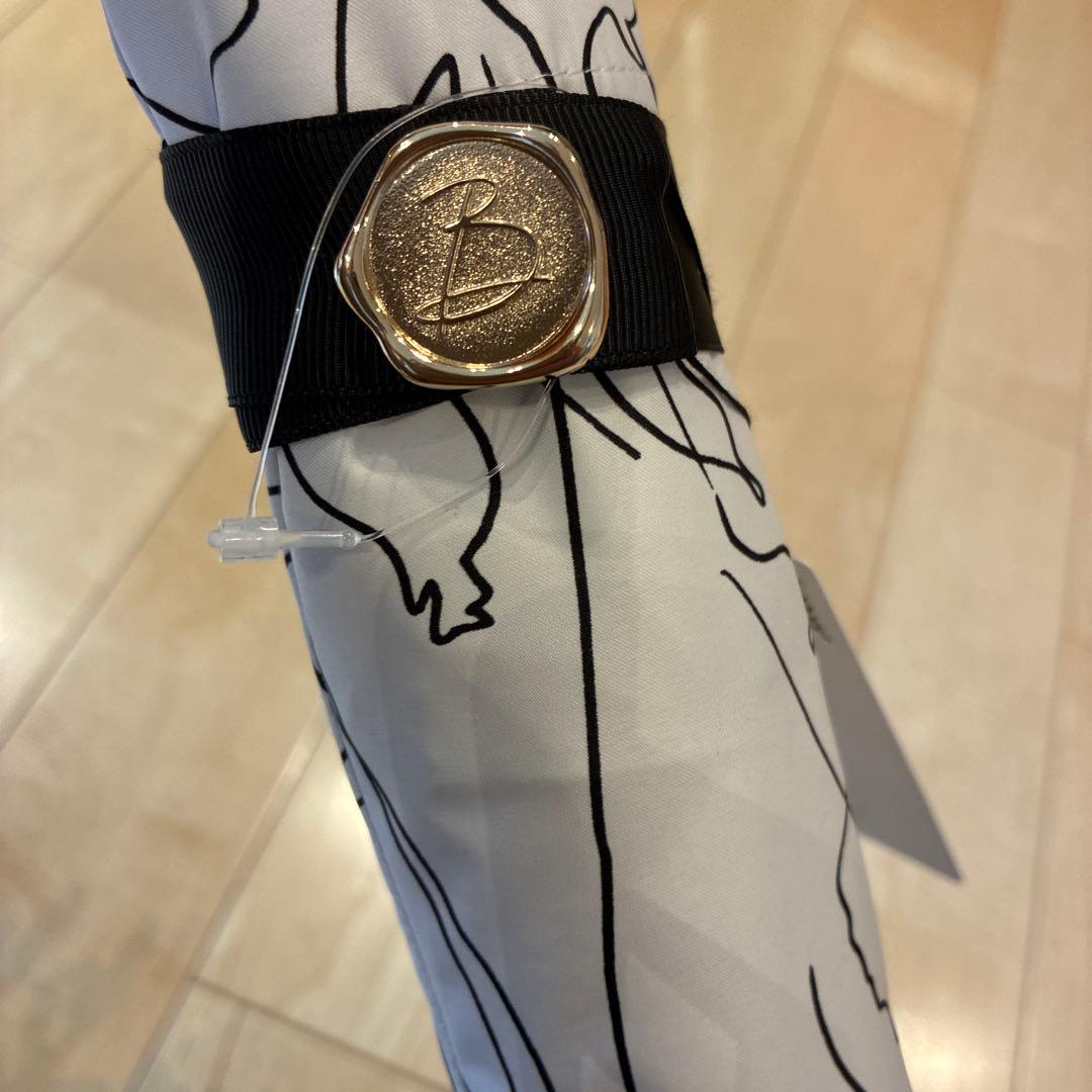 ビューランス　フラワーラインデザイン　ホワイト　晴雨兼用日傘