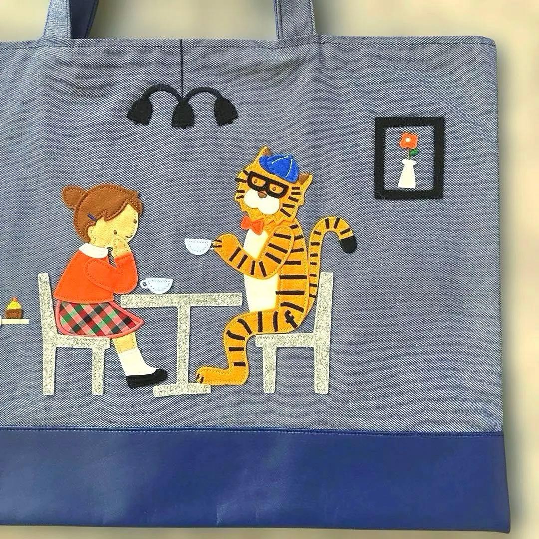 【美品】別注familiar ✖️BEAMS デニム おけいこ バッグ 干支 虎