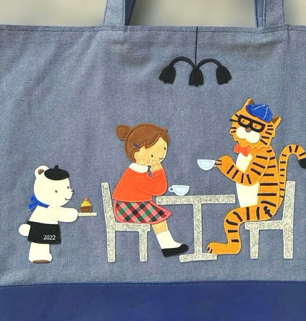 【美品】別注familiar ✖️BEAMS デニム おけいこ バッグ 干支 虎