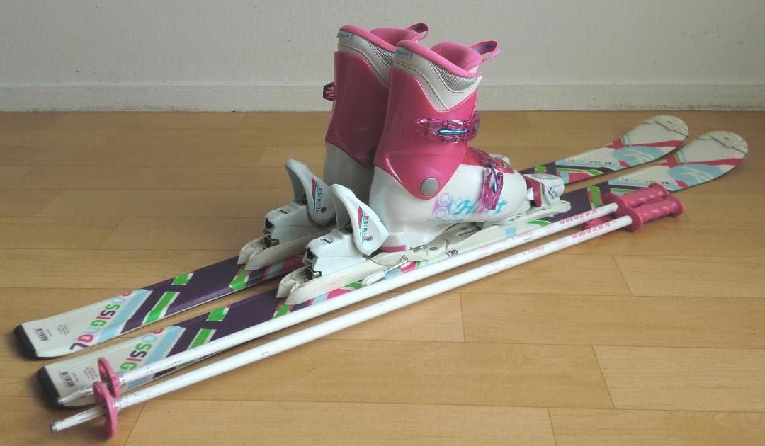 ■■1月限定■送料無料■ロシニョール■子供用スキー4点セット■板120靴22■■