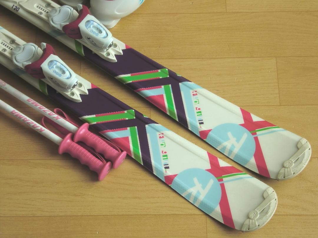 ■■1月限定■送料無料■ロシニョール■子供用スキー4点セット■板120靴22■■