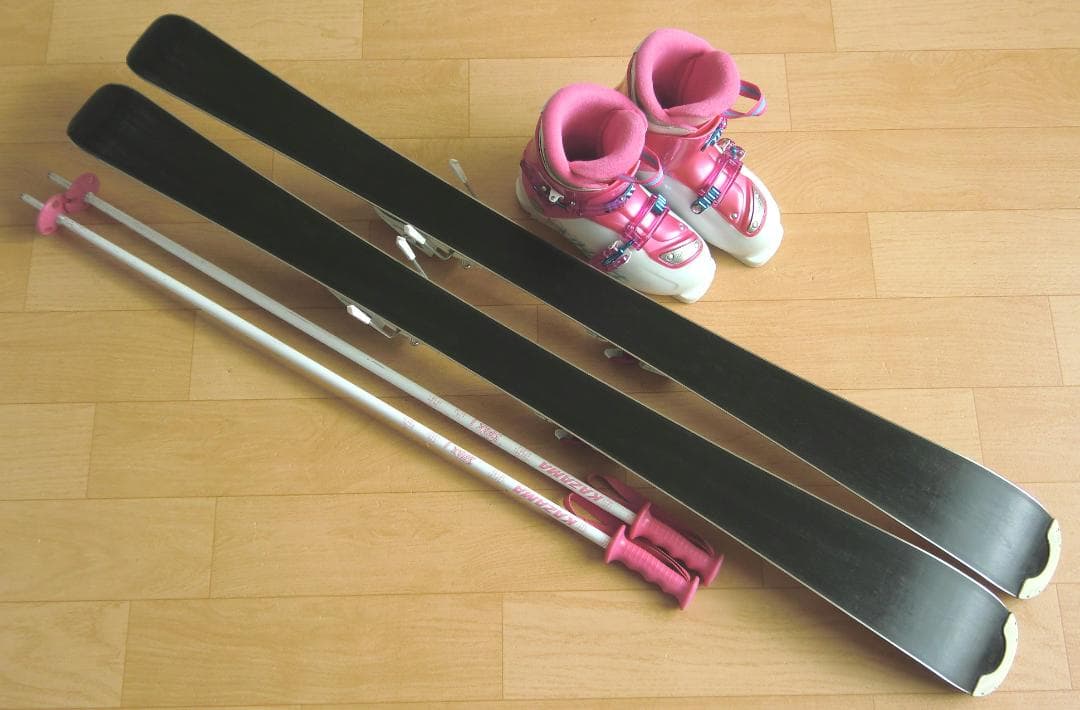 ■■1月限定■送料無料■ロシニョール■子供用スキー4点セット■板120靴22■■