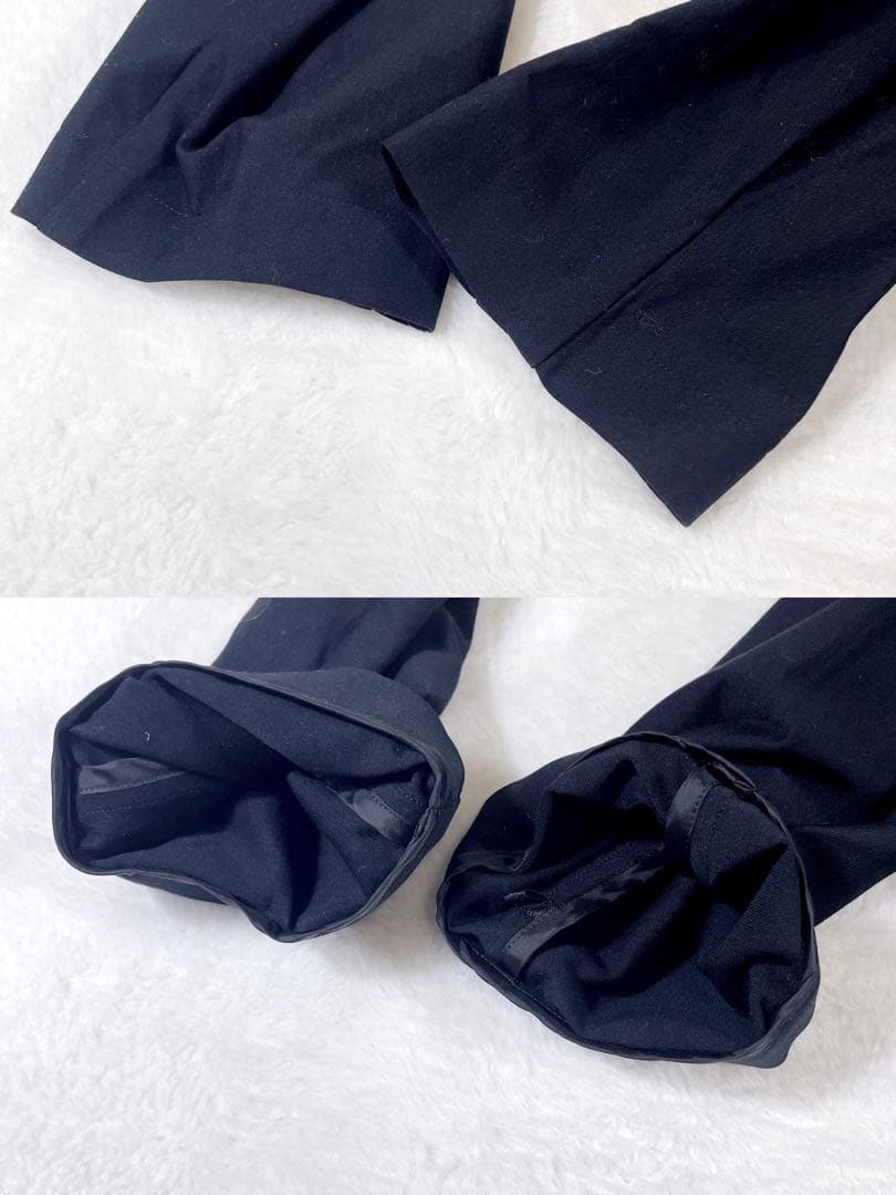 トクコ TOKUKO 1er VOL Aラインコート 黒 星モチーフ 伸縮性