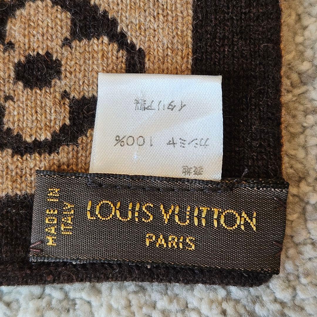 ルイヴィトン カシミヤ100% モノグラムマフラー リバーシブル/ストールバッグ