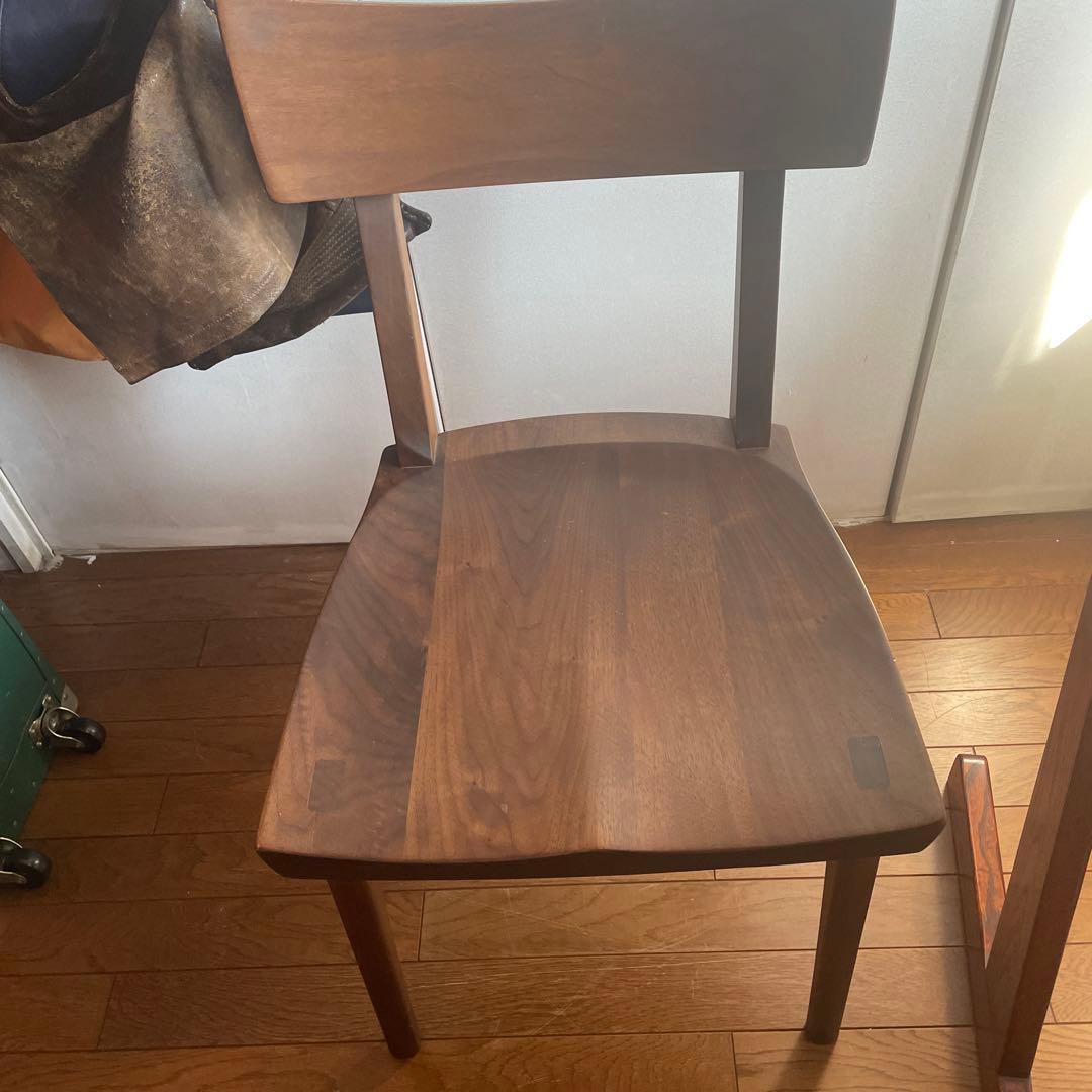 シラカワ　ダイニングチェア 無垢　椅子　ウォールナット