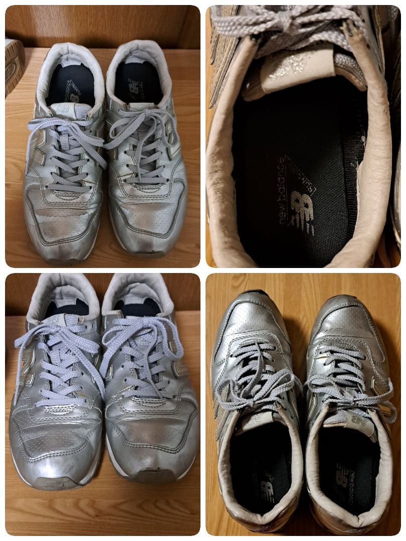 new balance　ゴールド シルバー スニーカー 2足セット996