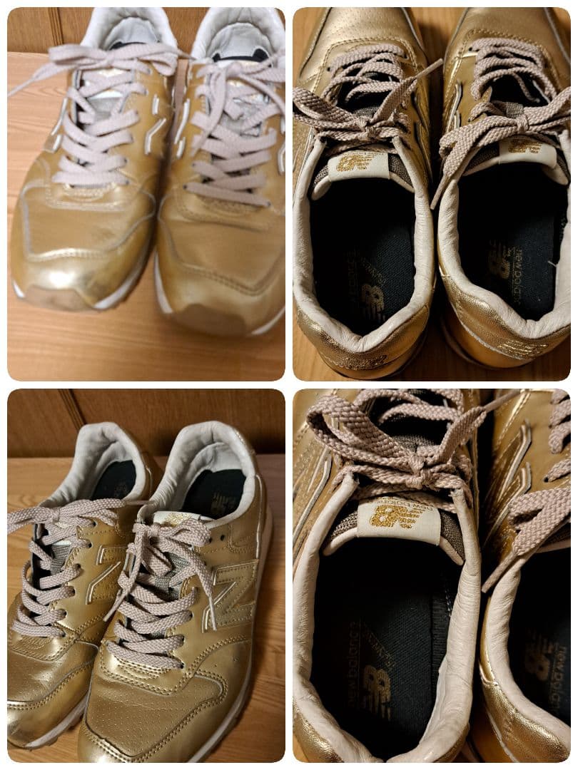 new balance　ゴールド シルバー スニーカー 2足セット996