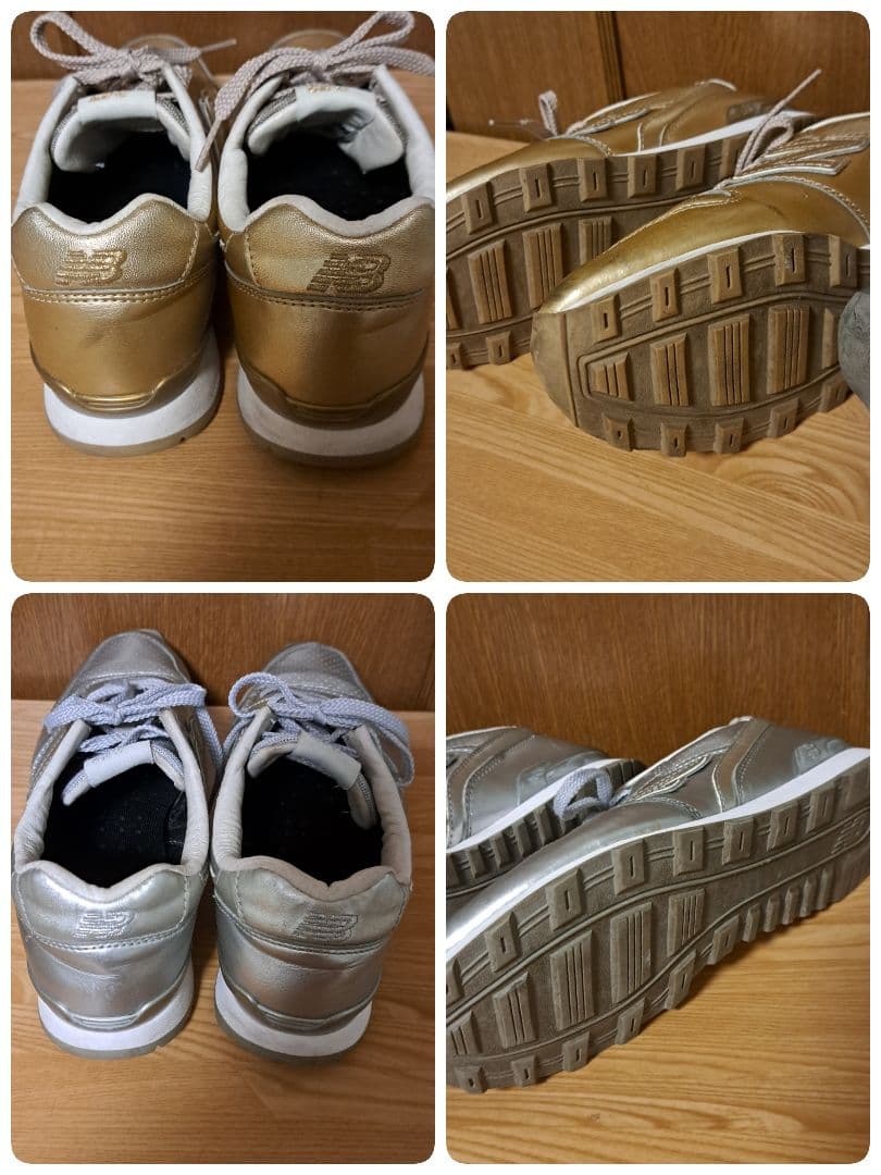 new balance　ゴールド シルバー スニーカー 2足セット996
