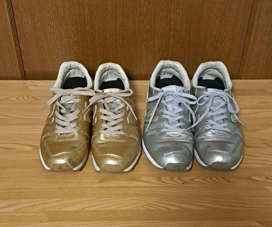 new balance　ゴールド シルバー スニーカー 2足セット996