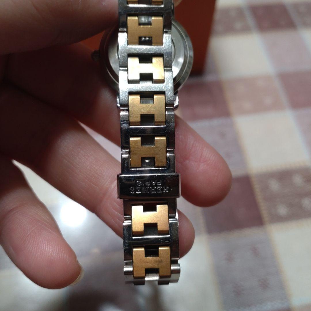 HERMES 腕時計 シルバー/ゴールド箱付き　電池切れ