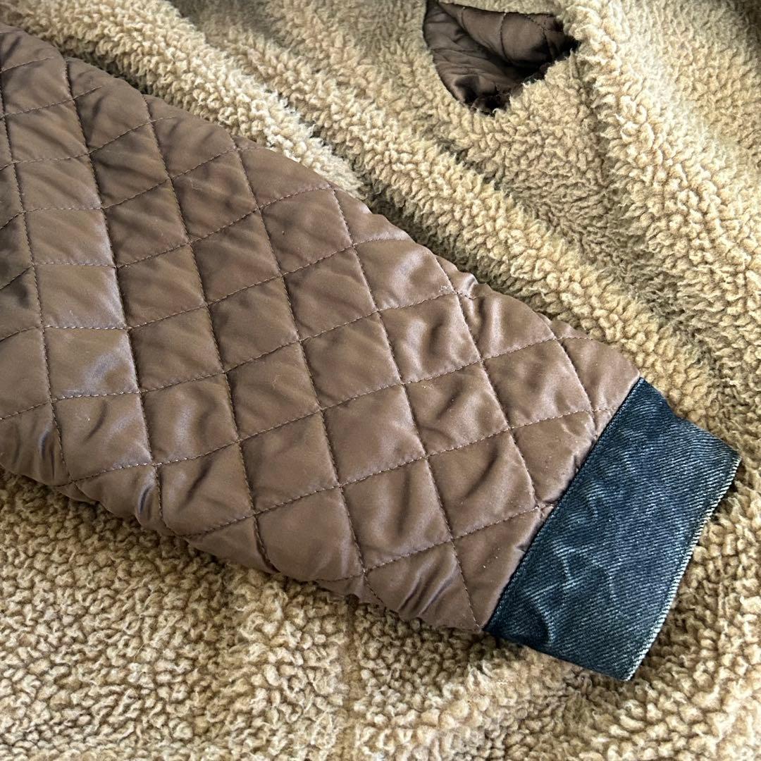 スピックアンドスパン【5 2/1】ボアデニムジャケット M ブラック