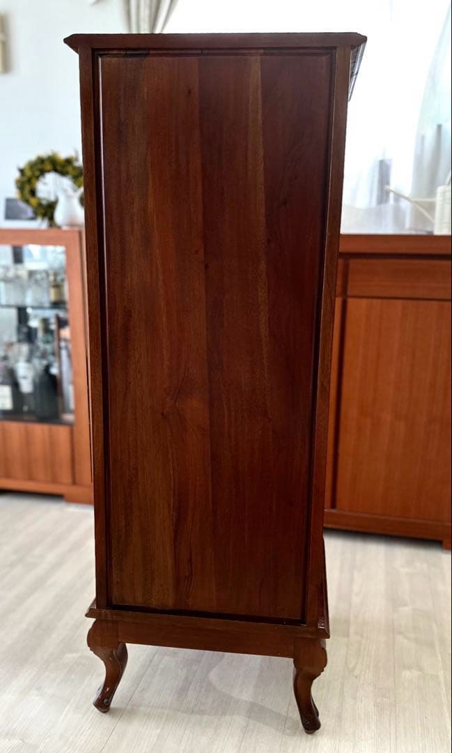 マホガニー　チェスト　6段 無垢材 ギギリビング 猫脚　木製 収納家具