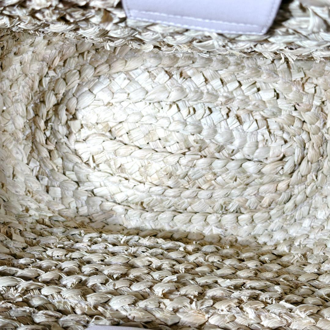 【美品】 ★日本未発売★ COACH コーチ ホワイト かごバッグ A4収納