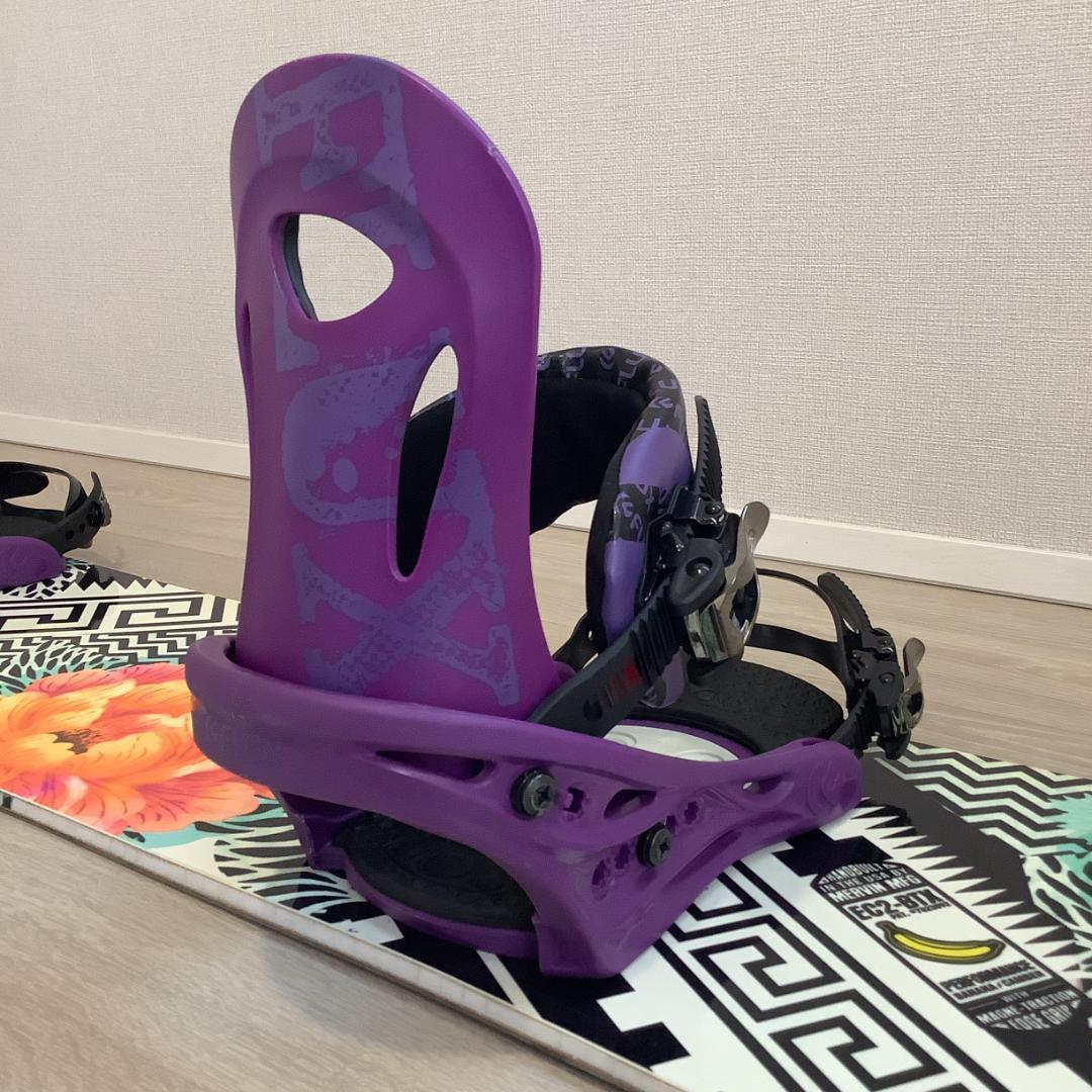 081 GNU143cm FLUX初心者レディーススノーボードセットグラトリにも