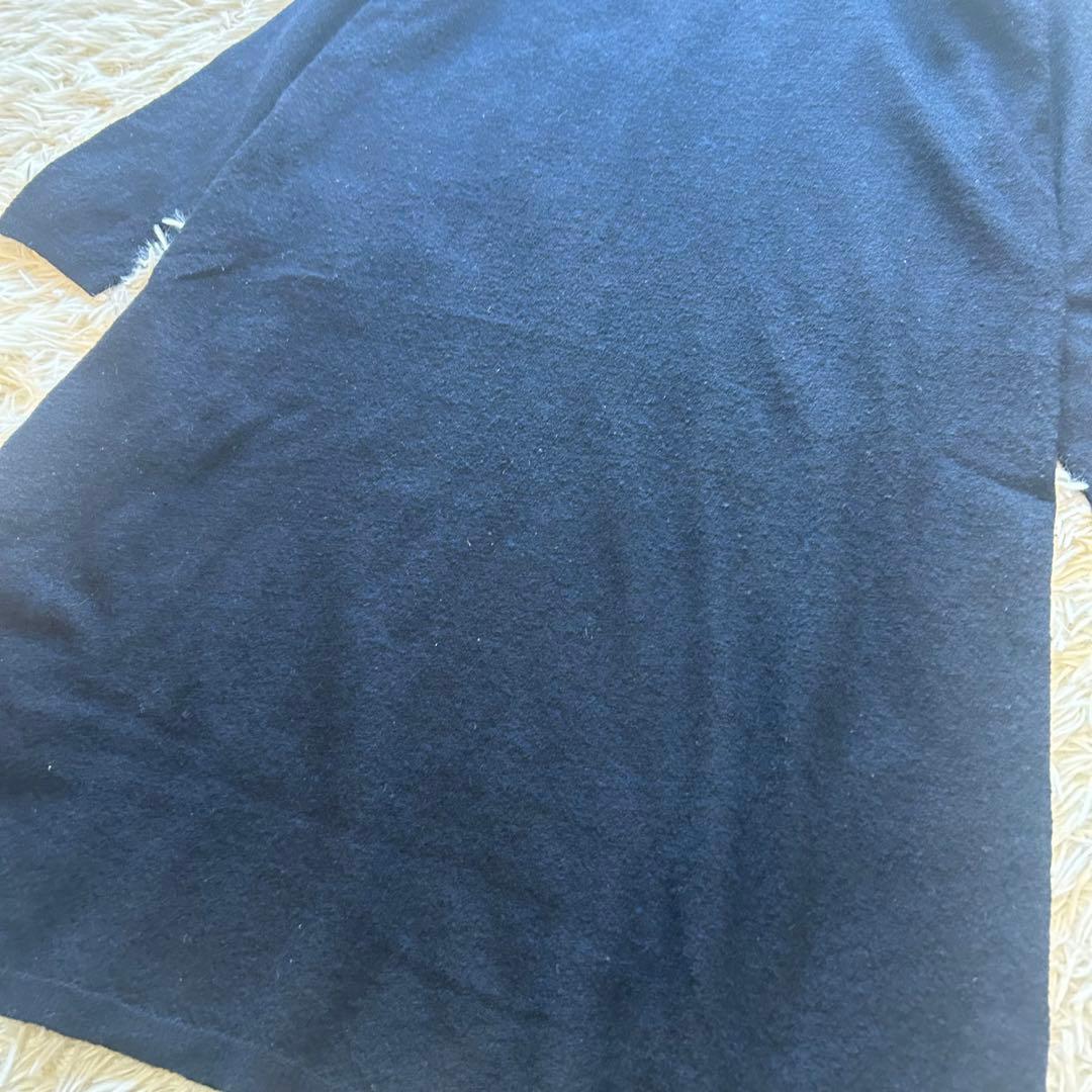 45R45rpm ウールラウンドカラー丸襟2wayロングニットワンピース　M