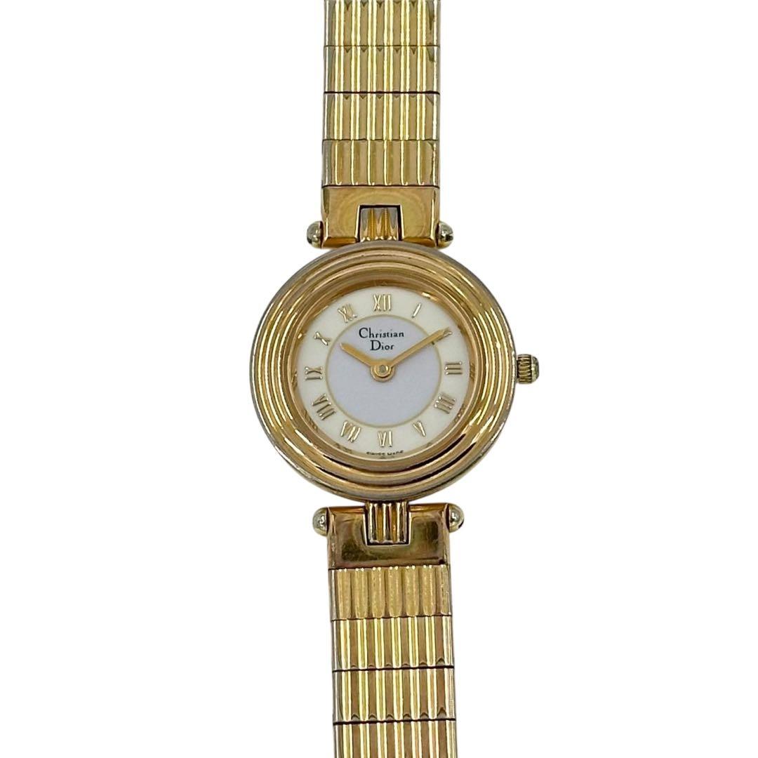 ディオール 腕時計　クオーツ　ゴールド　3051 レディース　ラウンド