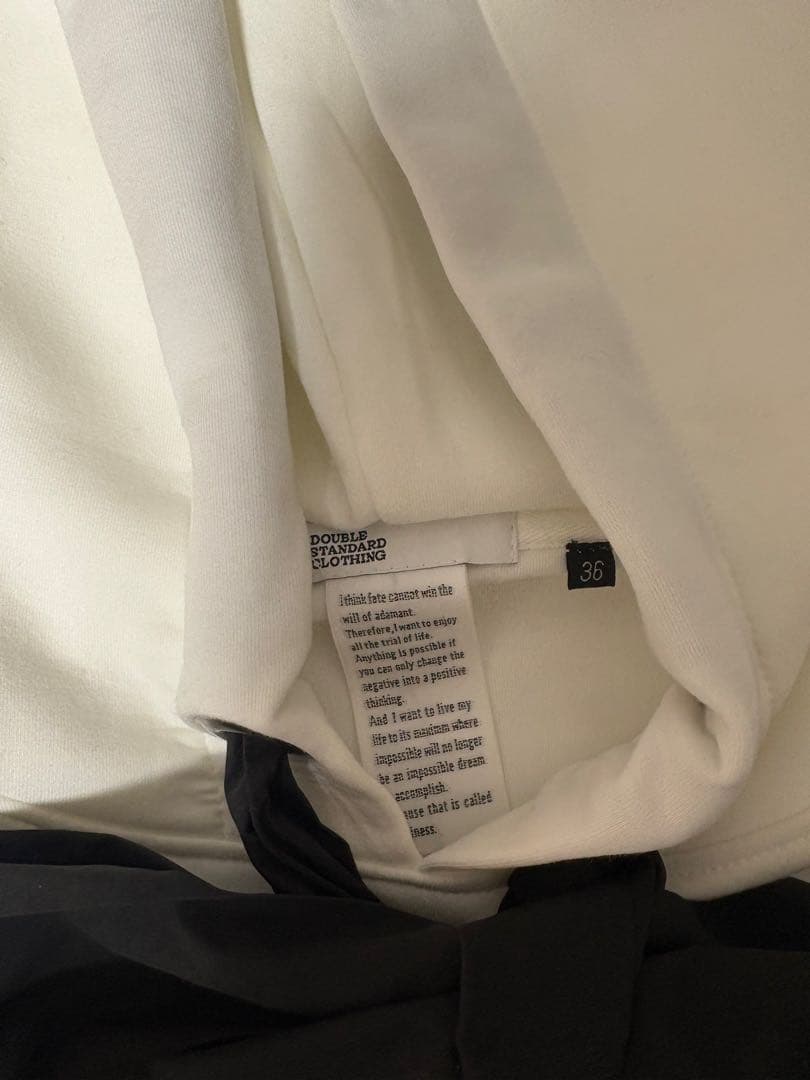 ダブルスタンダードクロージング フロントリボンパーカー ホワイト36