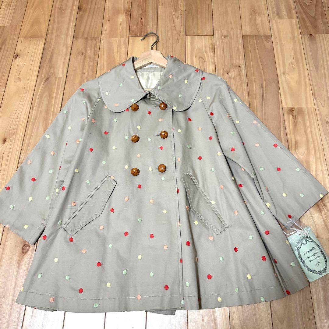 未使用！タグ付き nesessaire ネセセア ドット トレンチコート