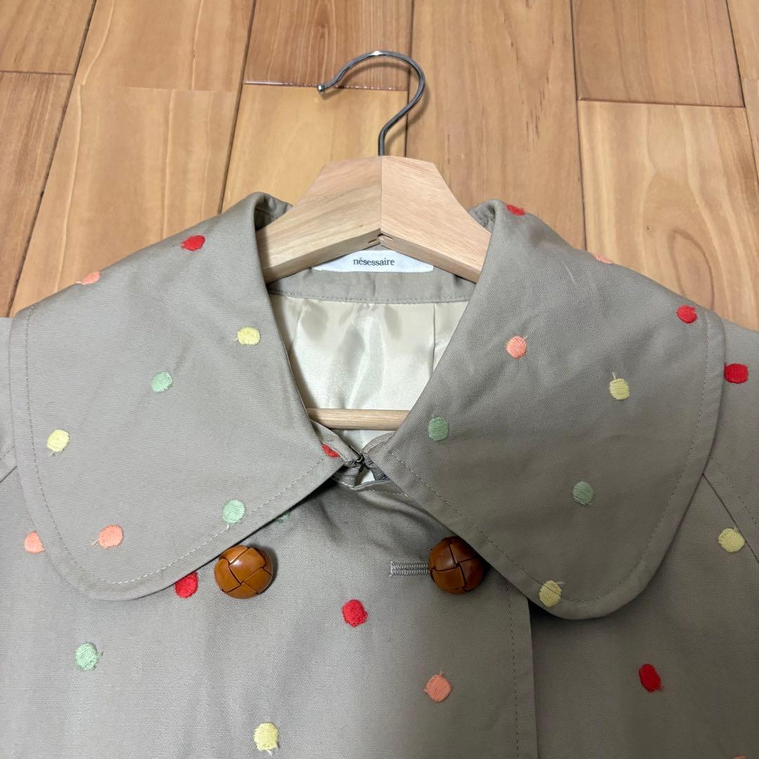 未使用！タグ付き nesessaire ネセセア ドット トレンチコート
