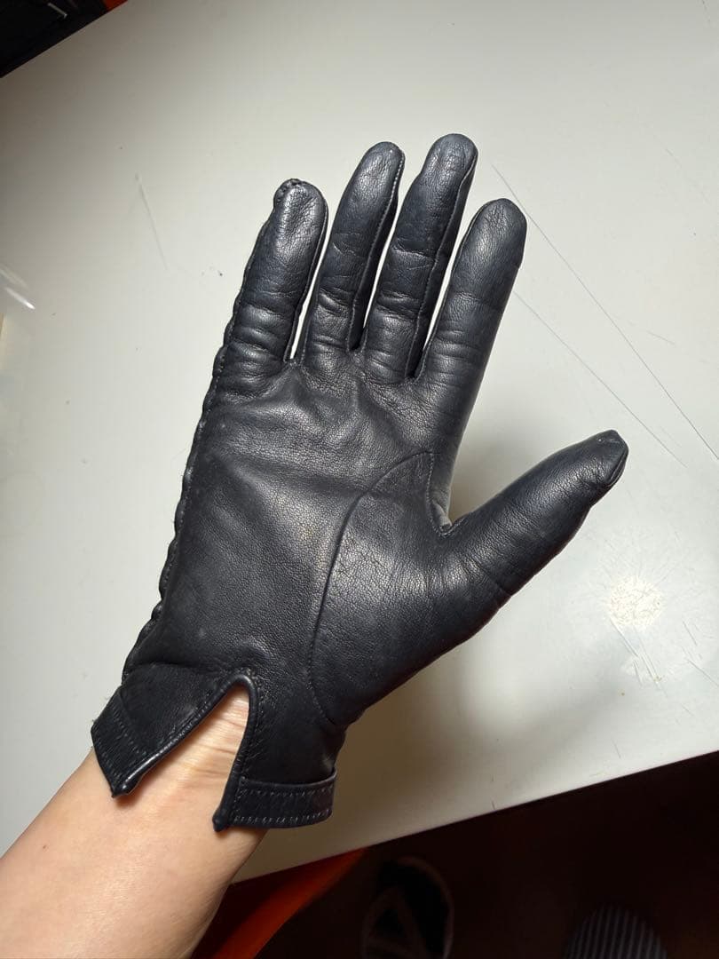 エルメス⭐︎レザー手袋 ブラック サイズ7 ⭐︎HERMES
