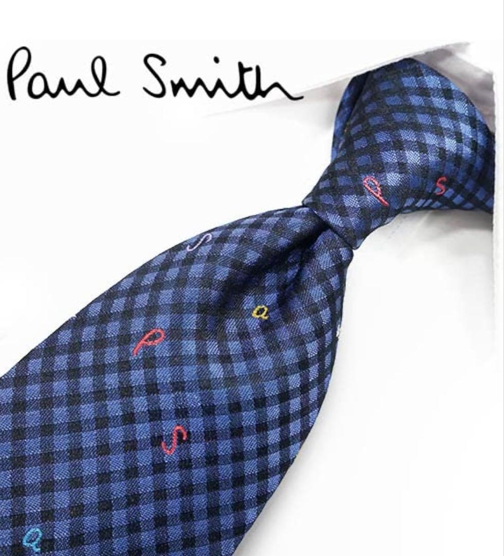 ポール・スミス ネクタイ ネイビー チェック