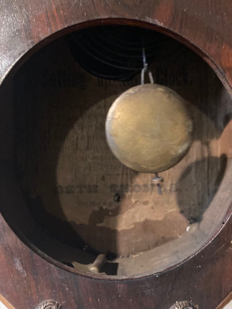 昭和レトロ　セス トーマス　八角ゼンマイ式振り子時計 稼働品　USA製②