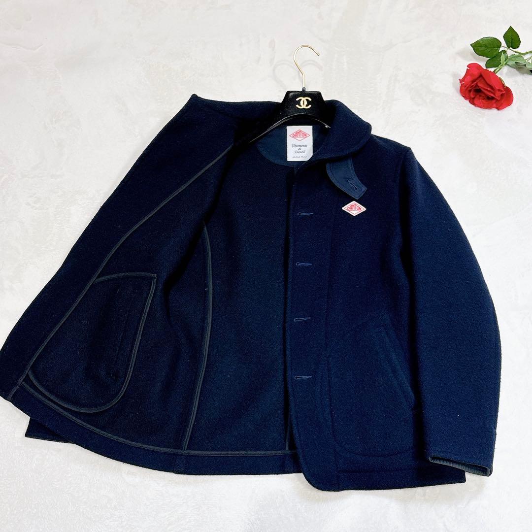 ほぼ未使用✨　danton ピーコート　ウール　ネイビー　42