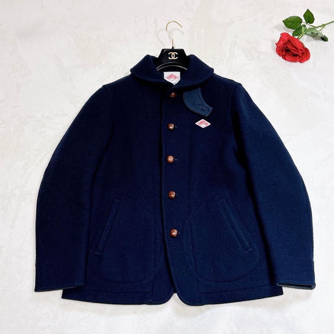ほぼ未使用✨　danton ピーコート　ウール　ネイビー　42