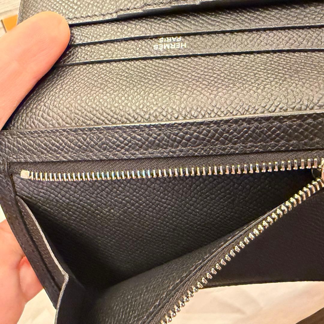 エルメス　HERMES ソーブラック ベアンコンパクト二つ折り財布 箱付き
