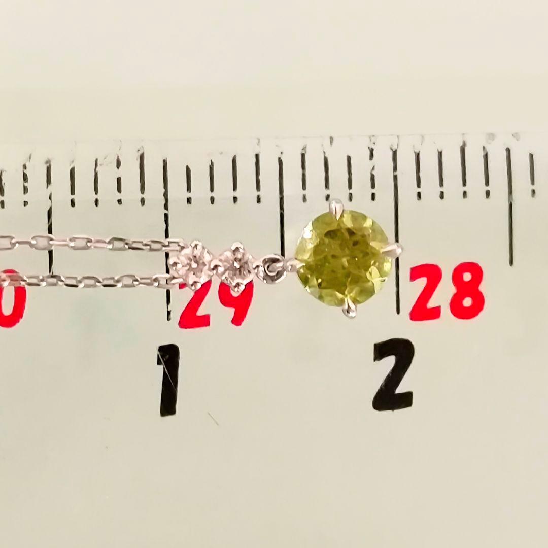 美品　スタージュエリー　プラチナ　ペリドット　クロッシングスター　ネックレス