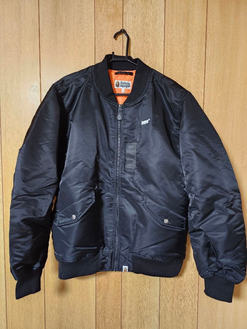 デ*ム様 A Bathing Ape MA-1ジャケット XL ブラック