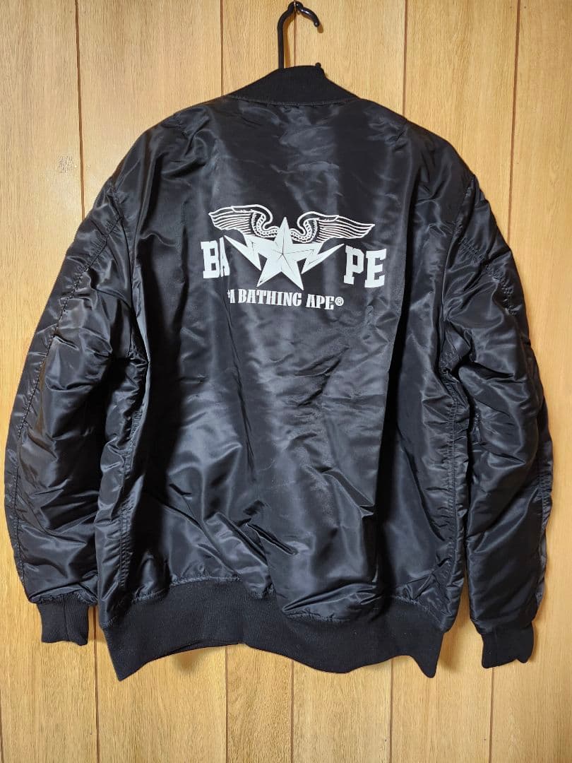 デ*ム様 A Bathing Ape MA-1ジャケット XL ブラック