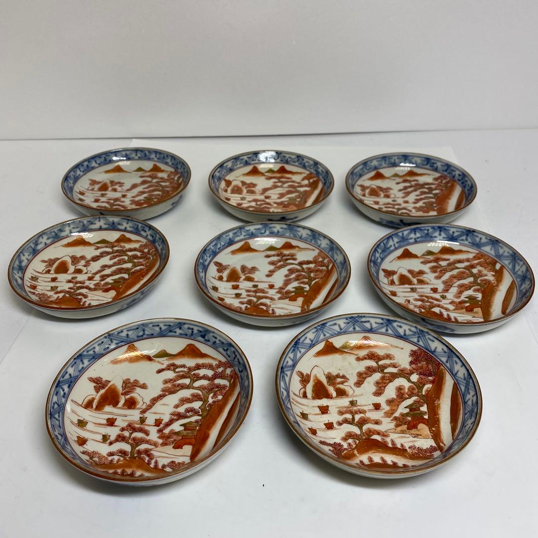 明治初期　九谷焼　17枚　幅11.5cm 東K7-1216①