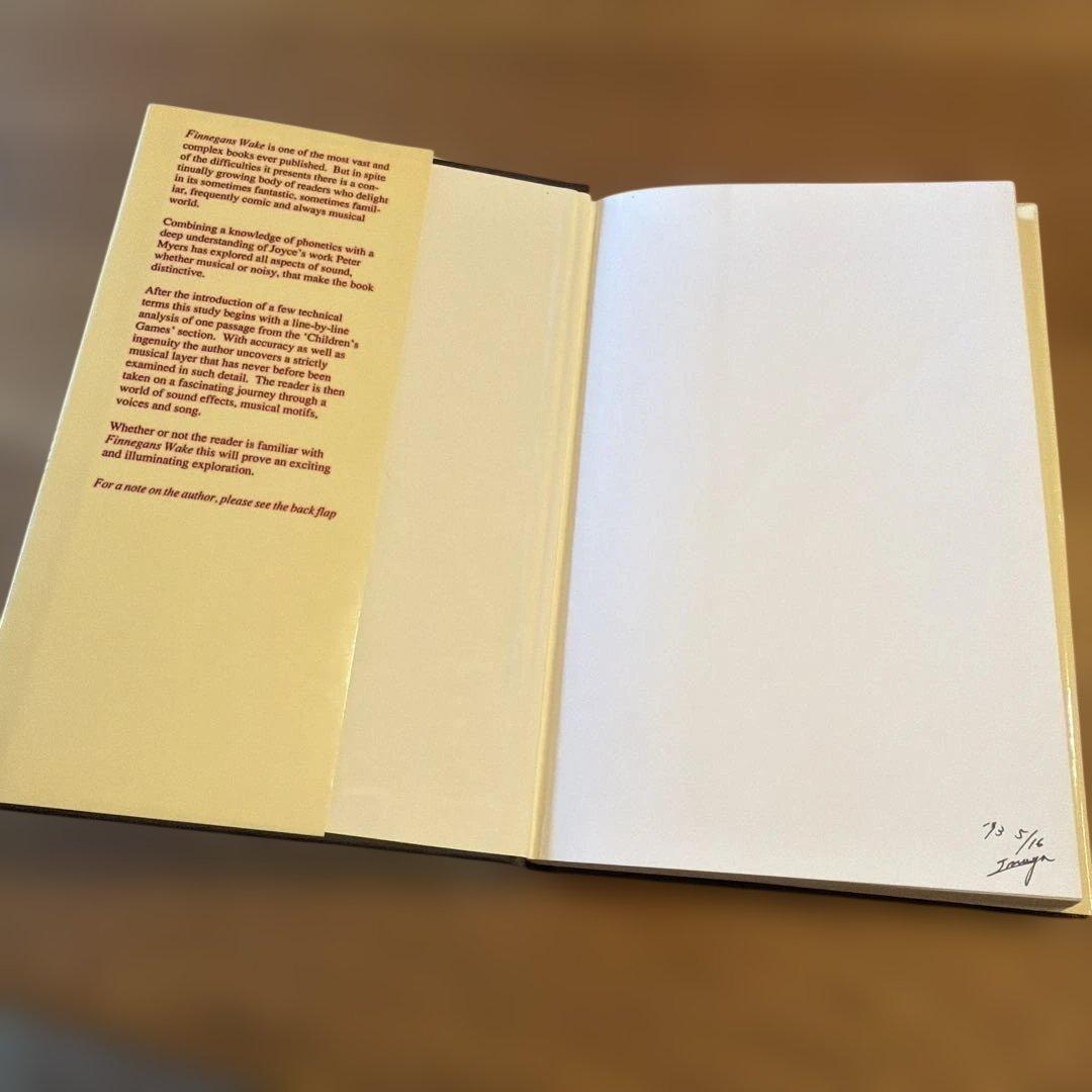 洋書 The Sound of Finnegans Wake: Peter Myers