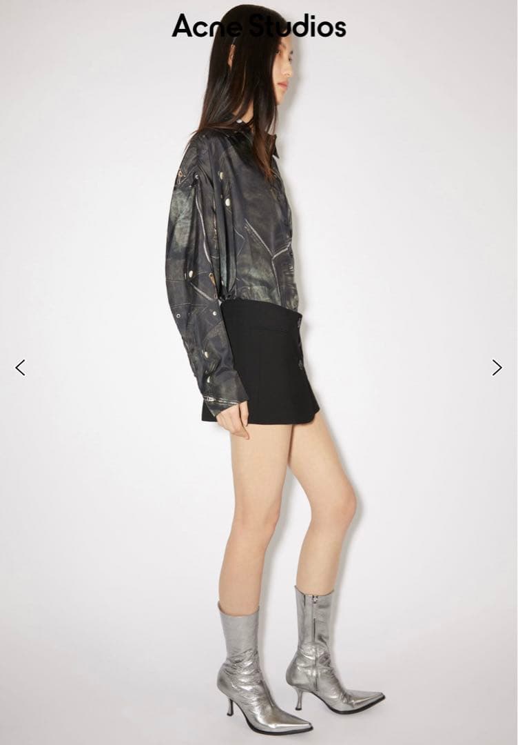 23aw新作 acne テーラード ミニ スカート