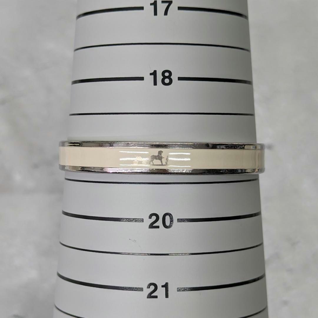 HERMES エルメス カレーシュPM シルバー 白 エナメル