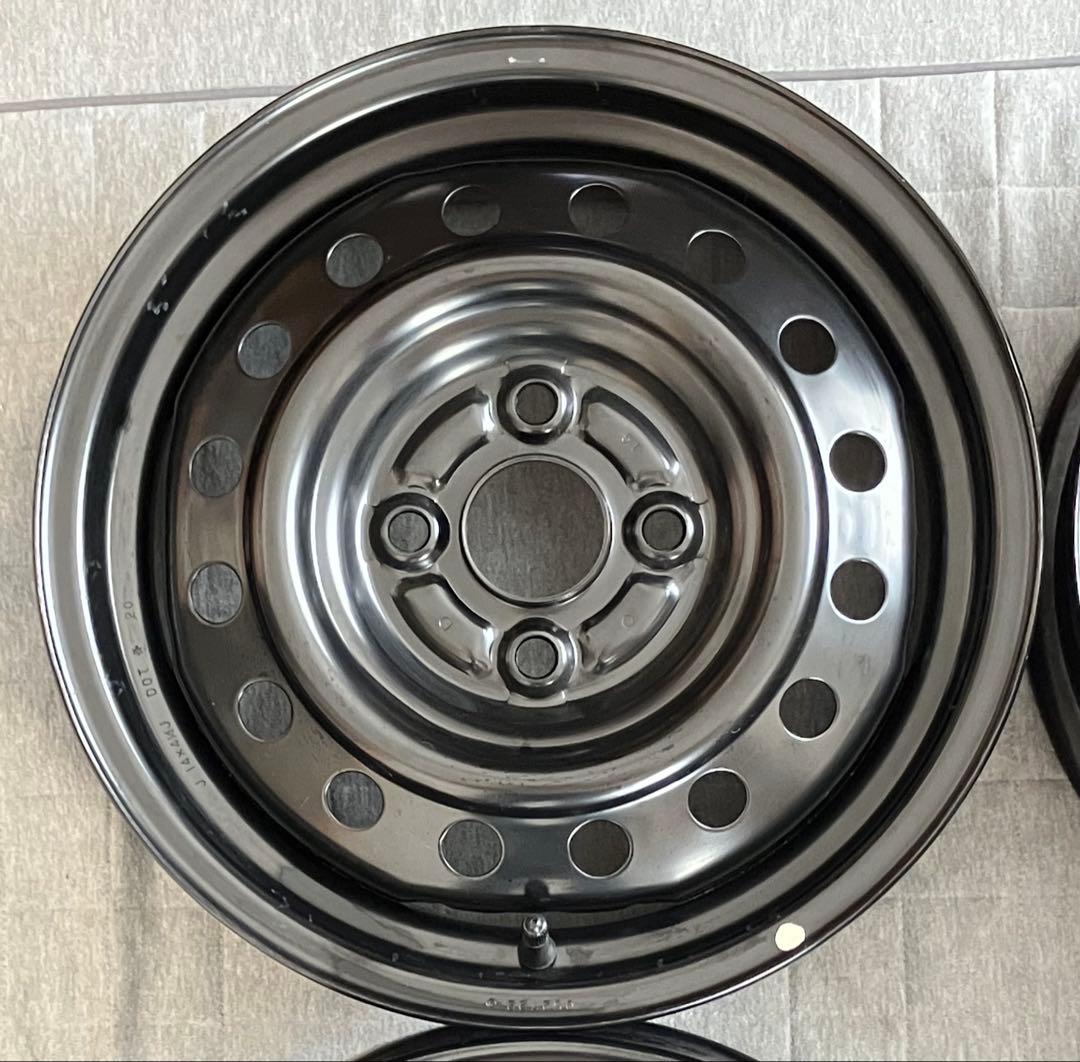 新車外し ダイハツ 純正 14インチ 4本 スチールホイール ミライース ムーヴ