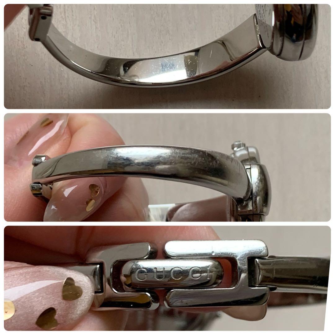 【稼働品】GUCCI■GG文字盤　バングル　レディースウォッチ