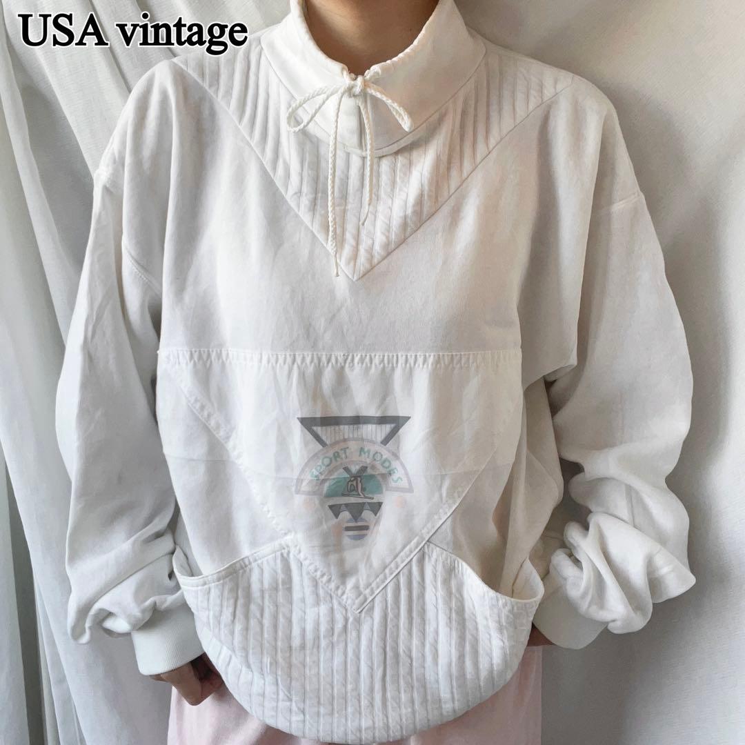 アメリカヴィンテージ ハーフジップスウェット 80s