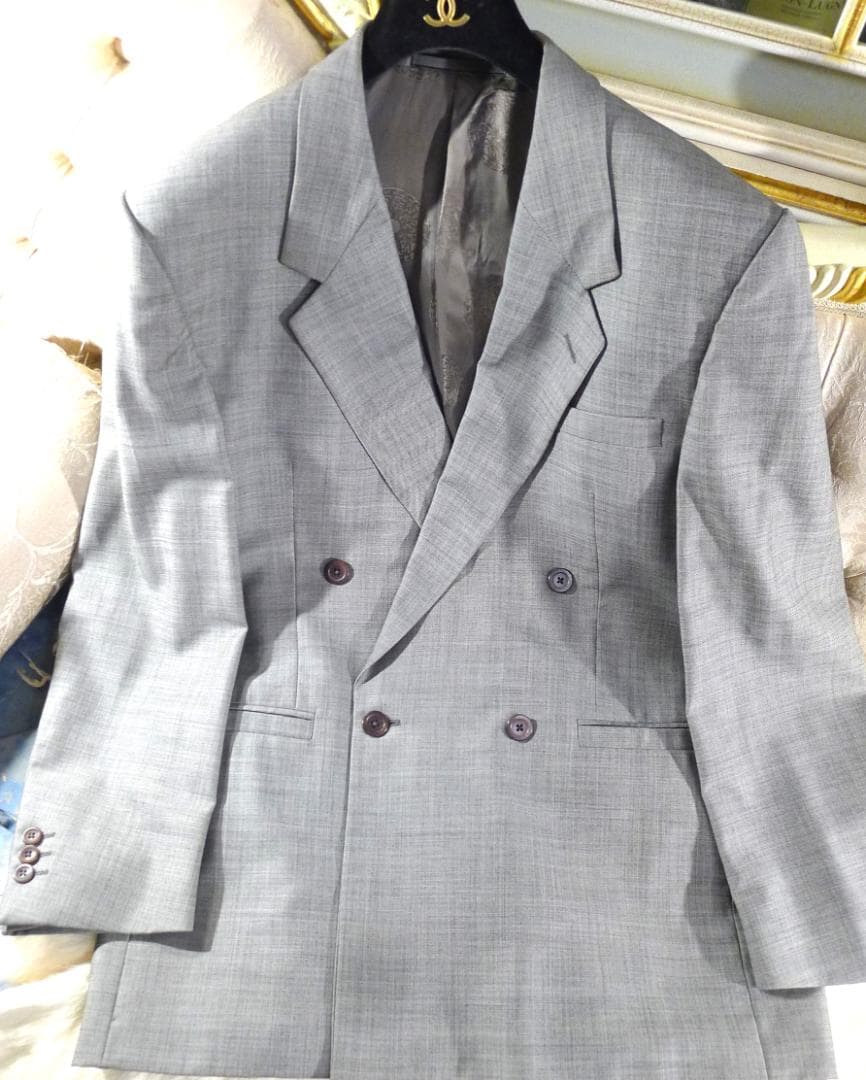 ヴィンテージ❣メンズ【ヴェルサーチ】グレーカラー2タックパンツ＆WJKスーツ●