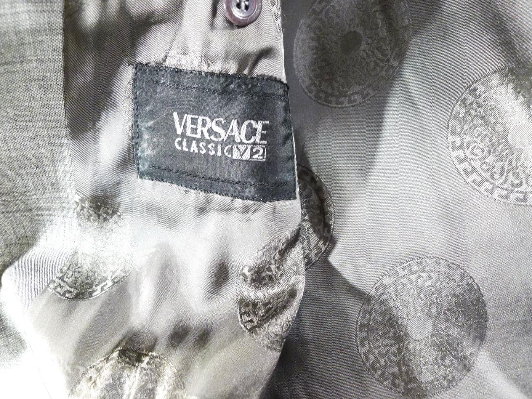 ヴィンテージ❣メンズ【ヴェルサーチ】グレーカラー2タックパンツ＆WJKスーツ●